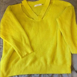 Neon yellow sweater!